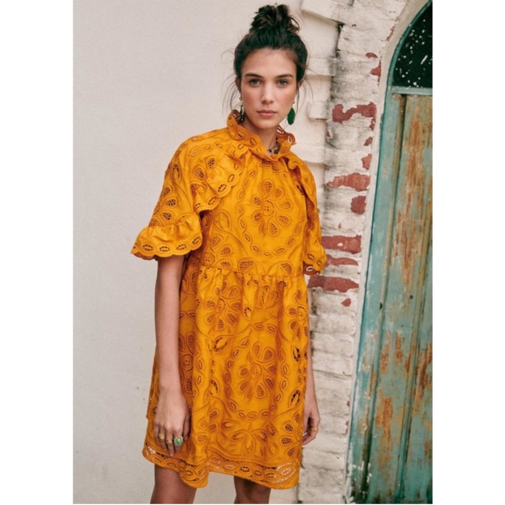 Sezane Eyelet Mini Dress - Picture 13 of 13